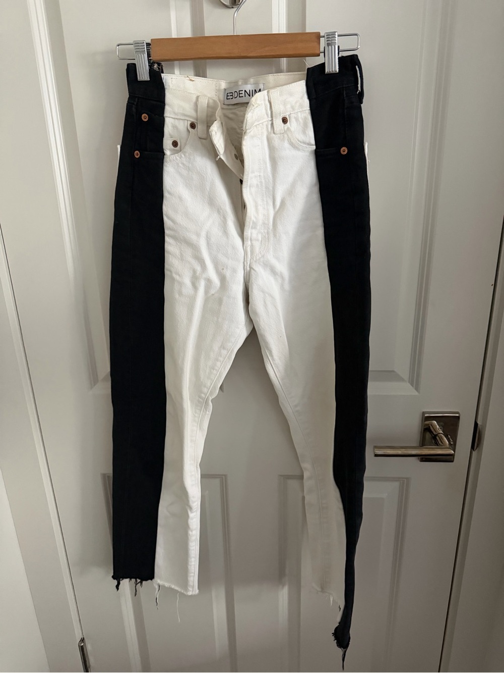 EB Denim Two-Tone Black & White Womens Jeans